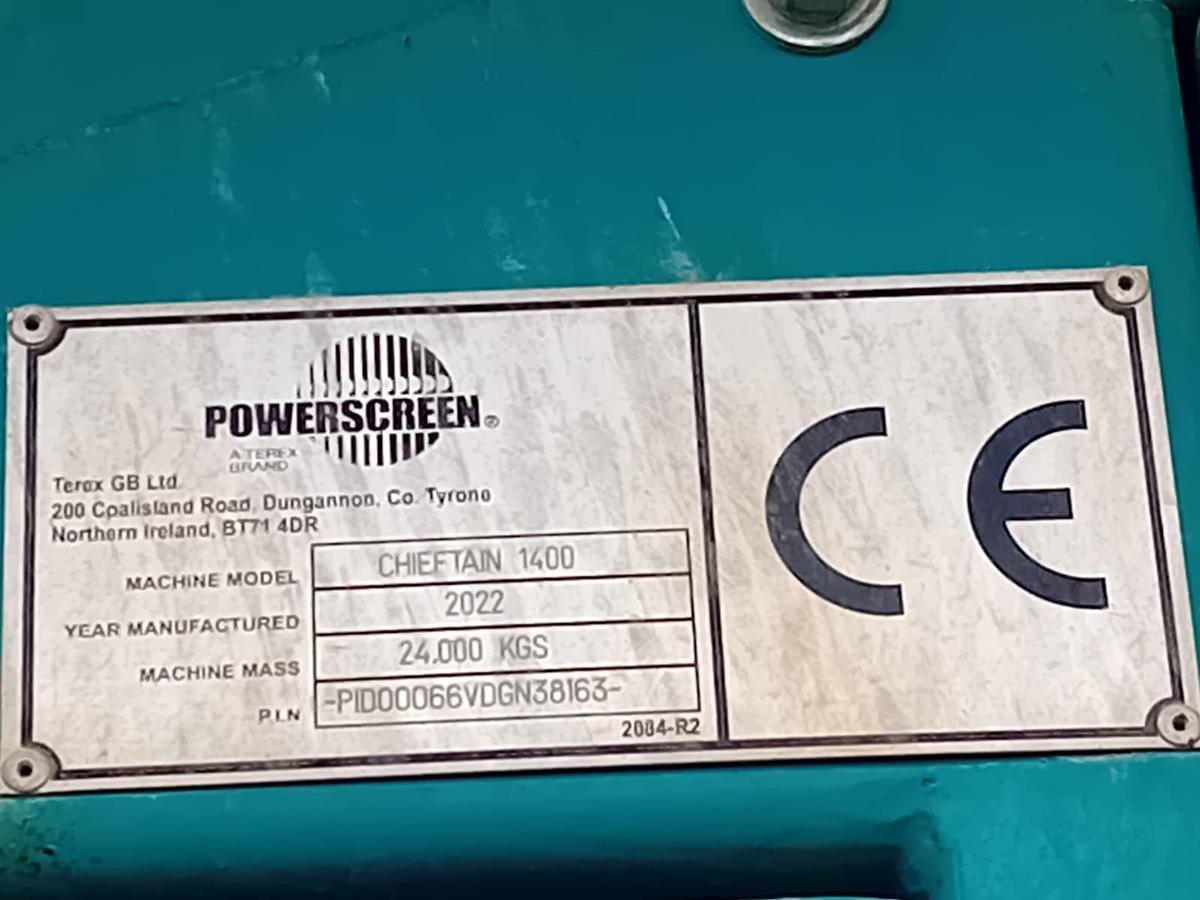Used 2022 Powerscreen Chieftain 1400
