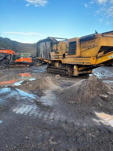 Used Extec C12+ tracked jaw crusher