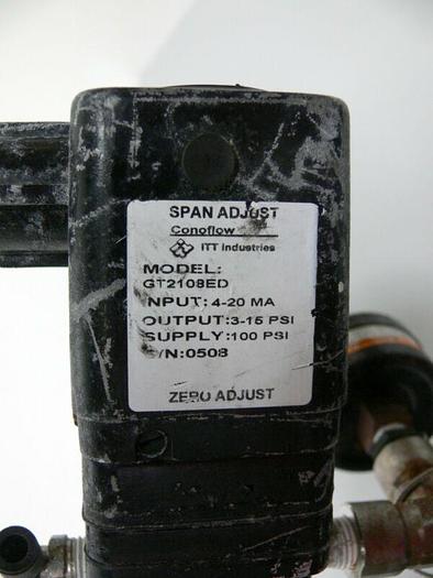 Used ITT Pure-Flo Diaphragm Actuator 2" & 3" Sanitary w/ Conoflow GT2108ED Transducer