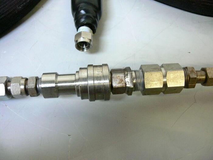 Used Lot of 2 - 96" Rubber Reinforced Hoses w/ SS Quick Connect Ends