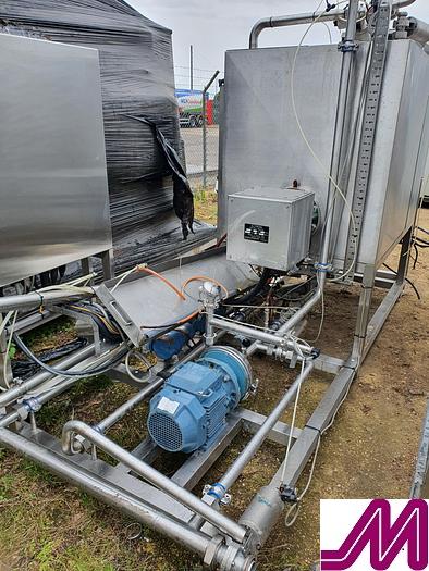 Used 2003 Suncombe Twin Tank Skid Mounted CIP Set