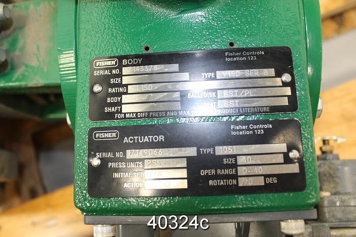 Used Fisher V150 6" Vee Ball Control Valve #40324