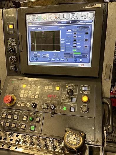 Used 2012 Amada 4000-Watt Amada FOM2-3015 Laser Cutting System, Load / Unload Tower System