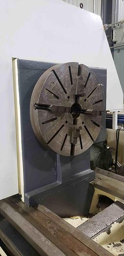 Used 1981/2003 American CNC lathe, 75" Swing, 50" Swing over cross Slide, 75 HP, 630 RPM, Steady Rest, Siemens CNC