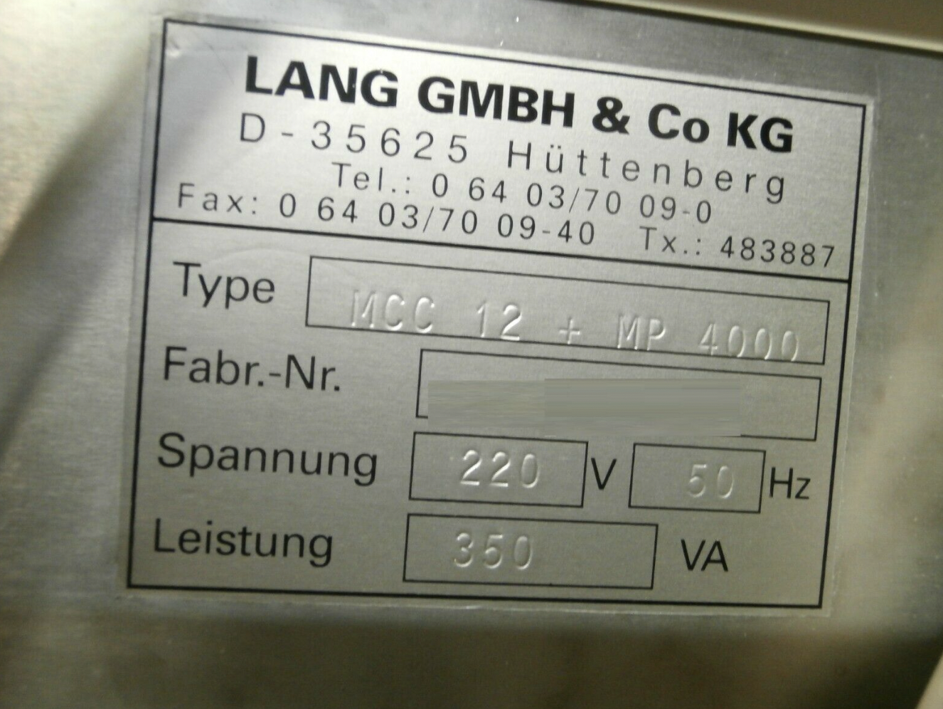 Used PLASMOS SD 4003 200mm Automated Ellipsometer AF-750 Lang MCC 12 + MP 4000 As-Is