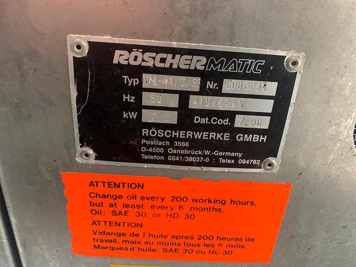 Used Roschermatic  VM-41/2/SS double chamber vacuum packer