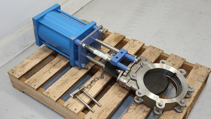 Used True Line 8" Air Operated Knife Gate Valve #44592