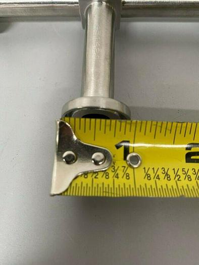 Used Lot of 2 - 4.5" Stainless Steel 3-way Pipe w/ 1/2" Sanitary Fittings