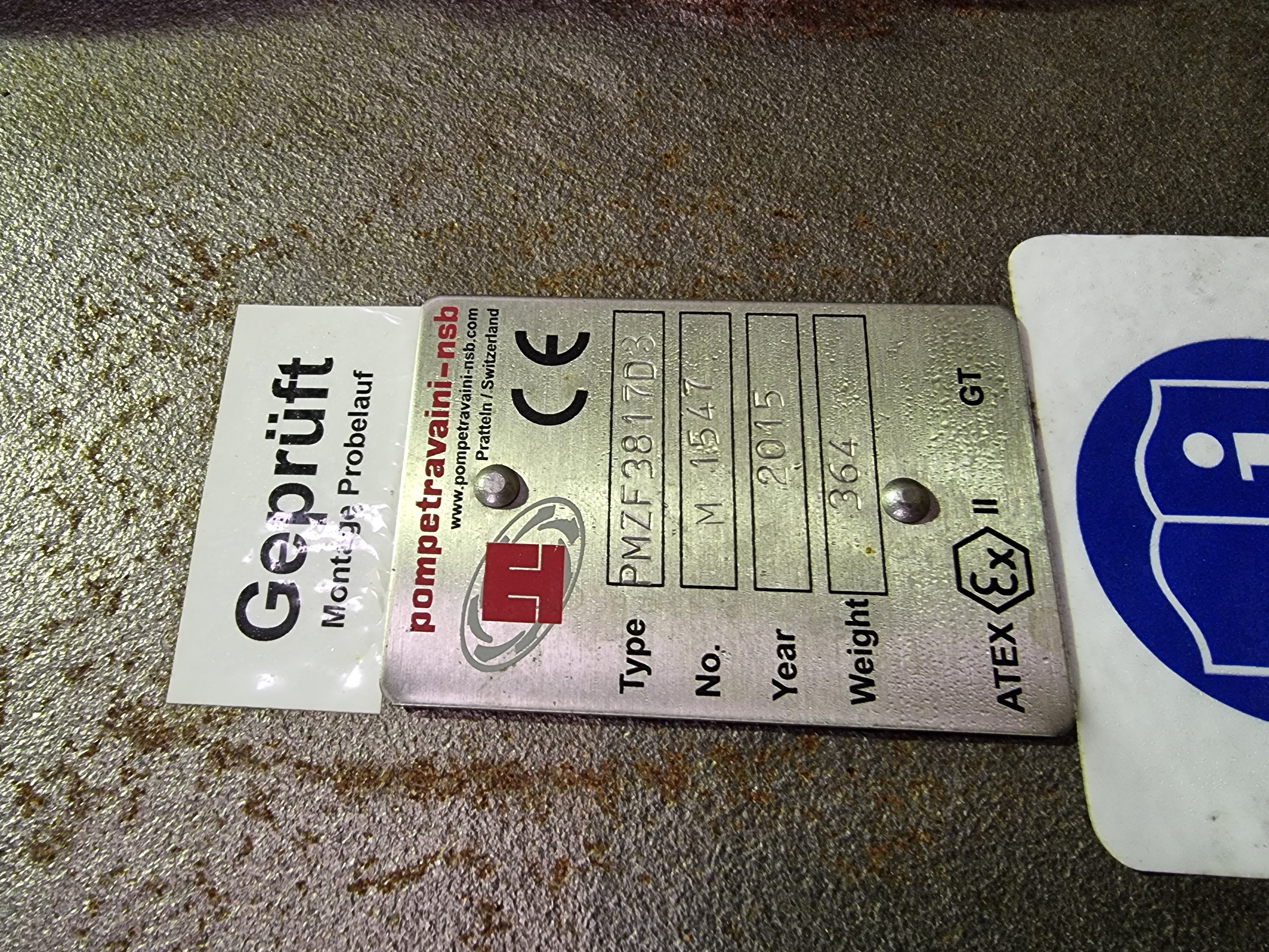 Used Pompetravaini Liquid Ring Vacuum Pump