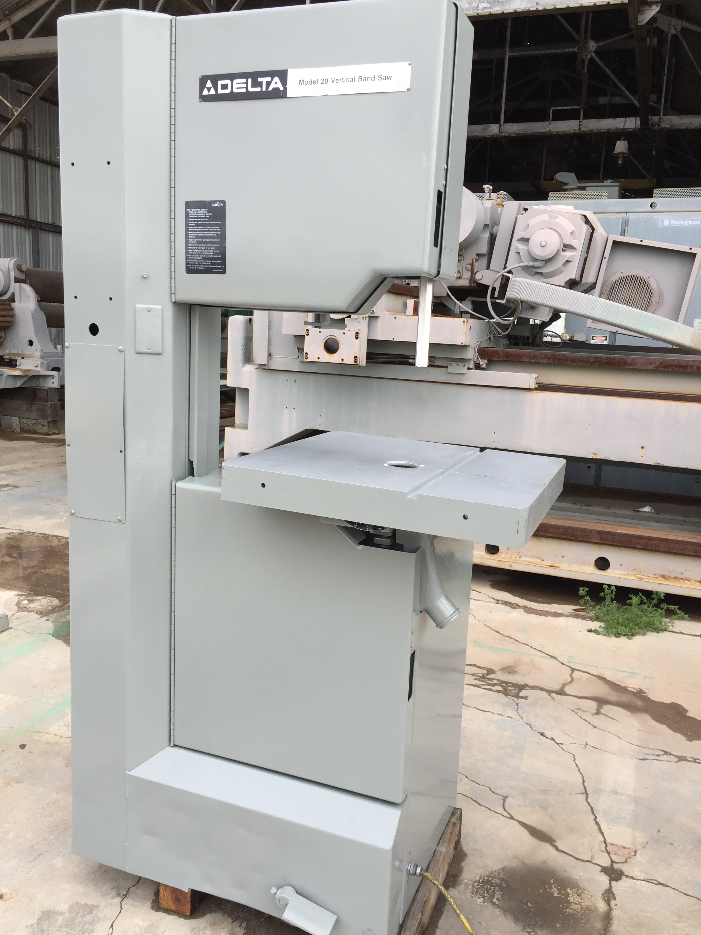 Used 20” Delta  Vert. Band Saw