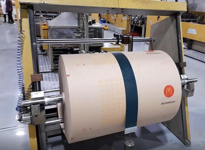 Used (visible in production) 2008 CURIONI SUN MASTER 540 - Paper bag making machine with twisted handles unit