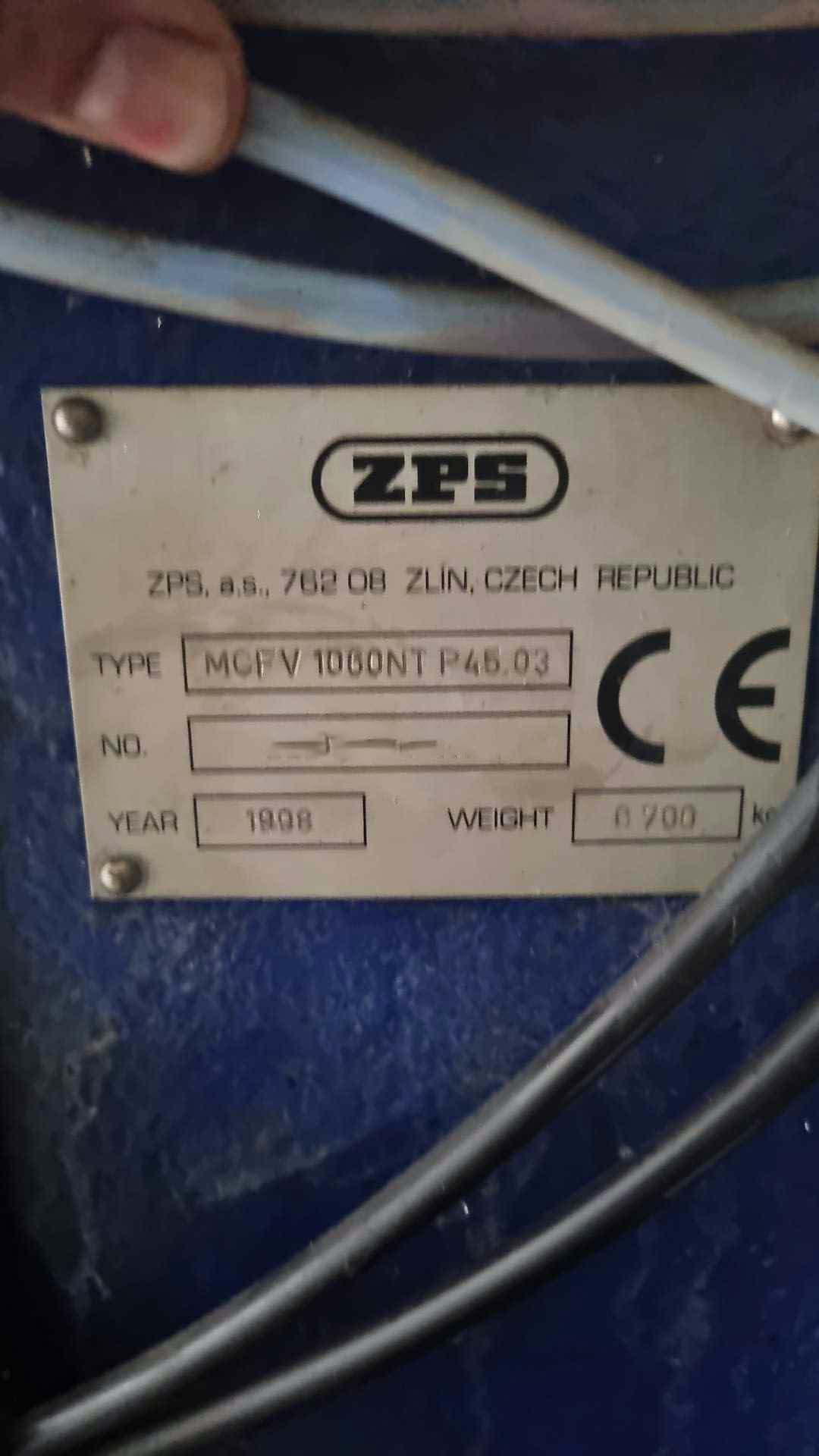 Used ZPS MCFV 1060 NT - Vertical Machining Center - 1998