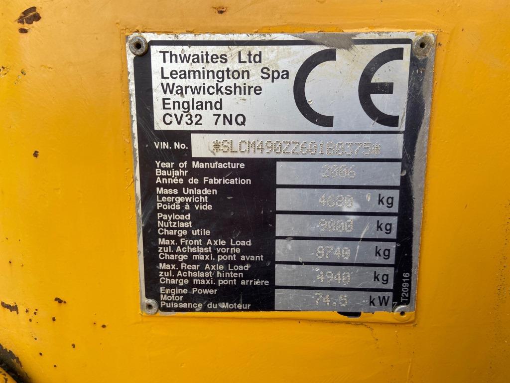 Used Thwaites 9 Ton Dumper