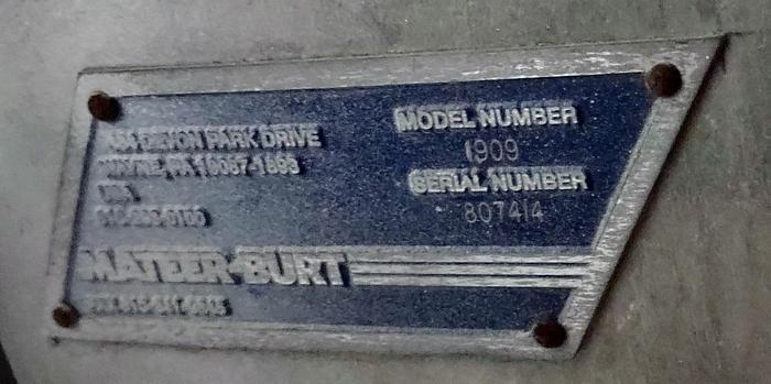 Used Filler, Auger, Mateer-Burt, S/st, Mdl 909 #C740411