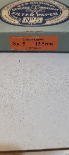 NO.5. Chemically Prepared Paper Filters Genuine Whatman W&R Balston (B13)