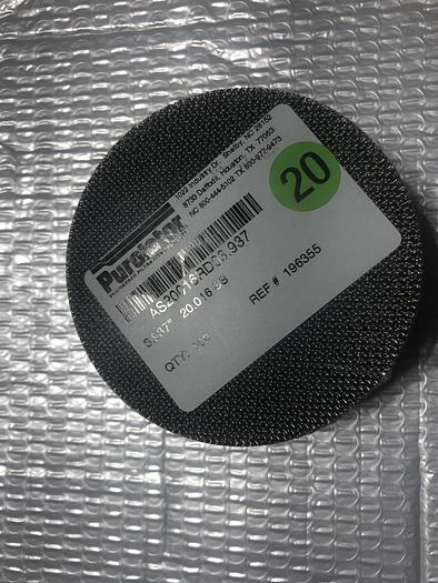 100 Purolator 3.937" Round 20 Mesh Stainless Steel Wire Cloth Filter Screens (M1)