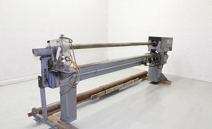 Used 128" MENASHA CORPORATION S200 CORE CUTTER 3" MANDRILL