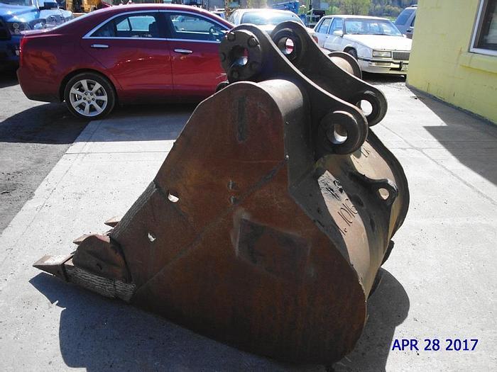 Used 48" GP BUCKET WITH 5 TEETH, SIDE CUTTERS, 80mm PIN SIZE, 13 3/4" FACE SPREAD,...