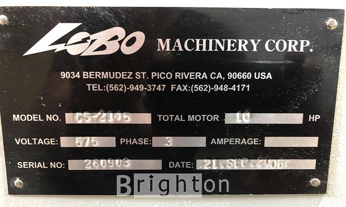 Used 2006 LOBO CS-2145 used Miter Door Machine
