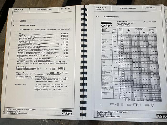 Gebruikt 1991 Kasto bandzaagautomaat SBA 260 AU