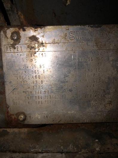 Used Siemens 75 HP A/C Motor #44044