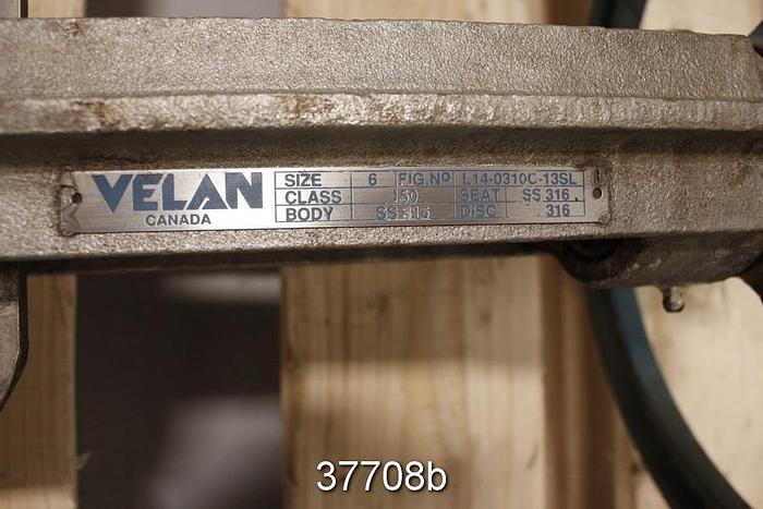 Used Velan 6" Hand Operated Knife Gate Valve #37708
