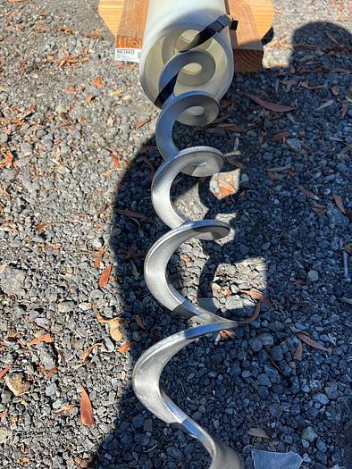 Used Flexicon Inclined Screw Conveyor with Stainless Steel Hopper #S744836