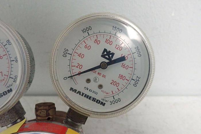 Used Matheson 8-580 Twin Gauge Gas Regulator