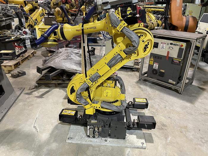Used FANUC R1000iA/100F 100KG X 2230MM H REACH 6 AXIS ROBOT WITH R30iA CONTROLLER