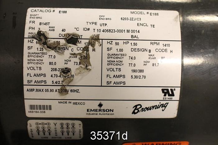 Used US Motor E740/T01S331R018F Variable Speed Drive #35371