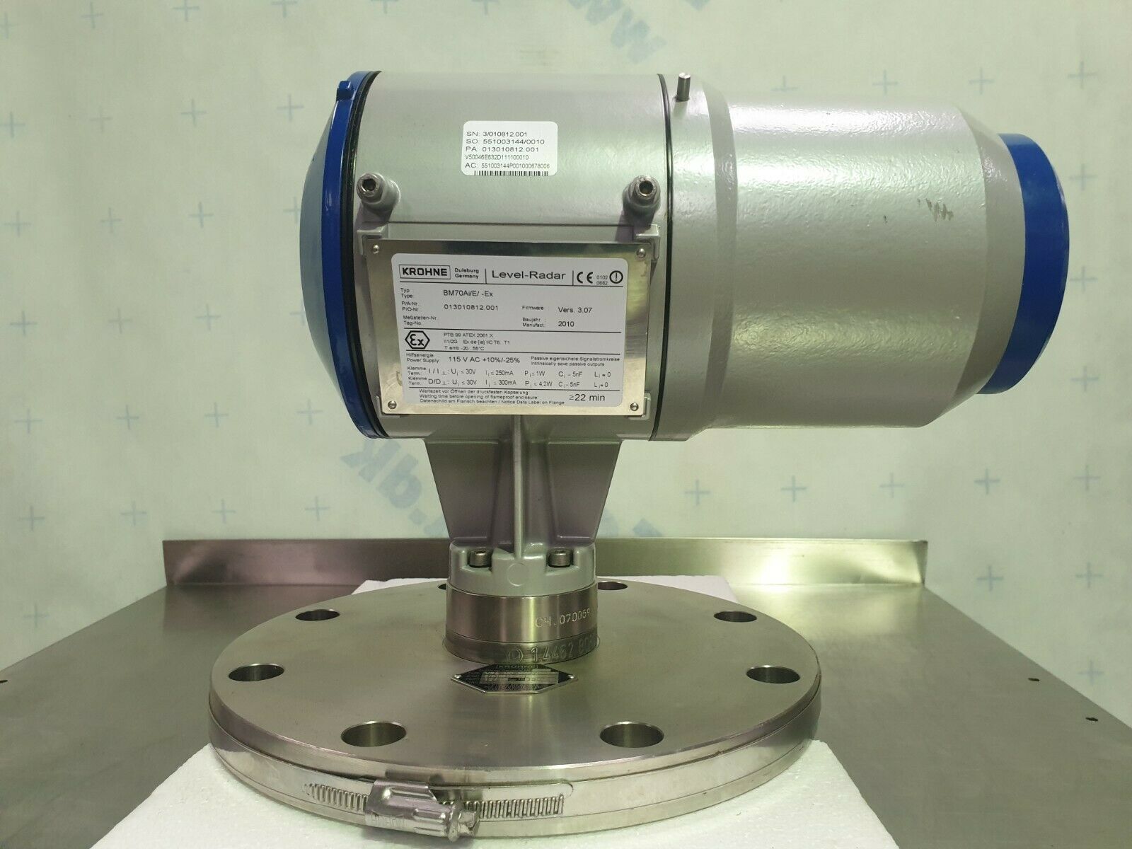 Used Krohne BM70Ai/E/-Ex Level Radar c/w V96 HC K6375-1G BL 6" Mounting