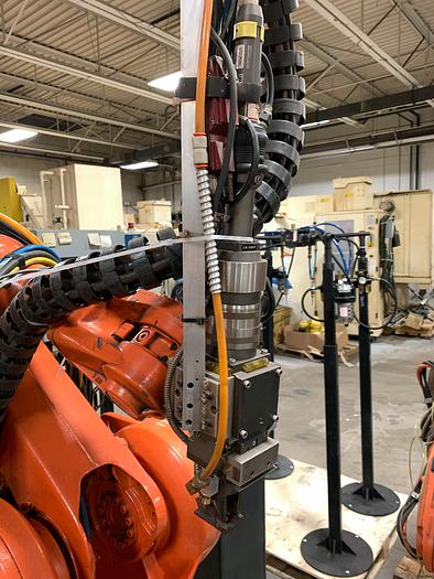 Used ABB IRB 2400 ROBOTIC ARC WELDING CELL WITH DUAL ABB IRBP 2000L DUAL TRUNNIONS