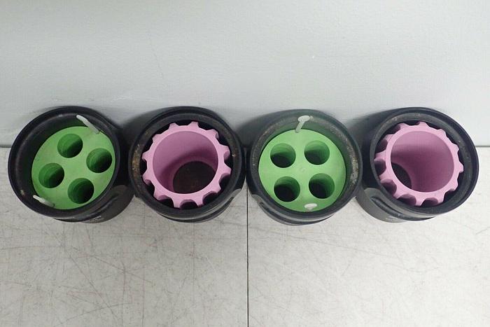 Used Lot of 4 Beckman GH 3.8 Centrifuge Swing Buckets with 4 Inserts
