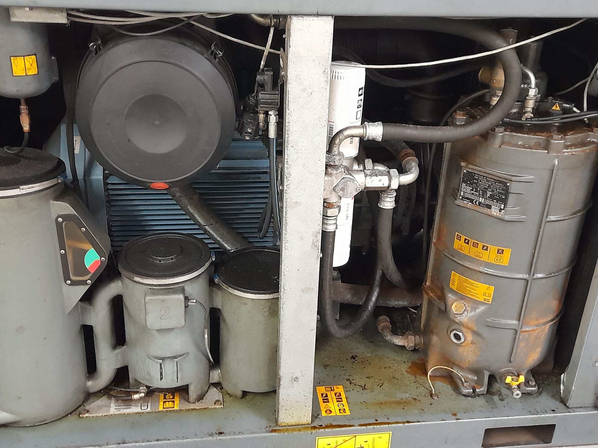 Used 2016 Atlas Copco GA75 VSD FF c/w Built in Air Dryer