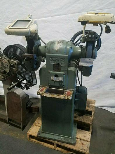 Used Hammond Pedestal Grinder with Built In Dust Collect Model ND-10 Double 8" Wheels