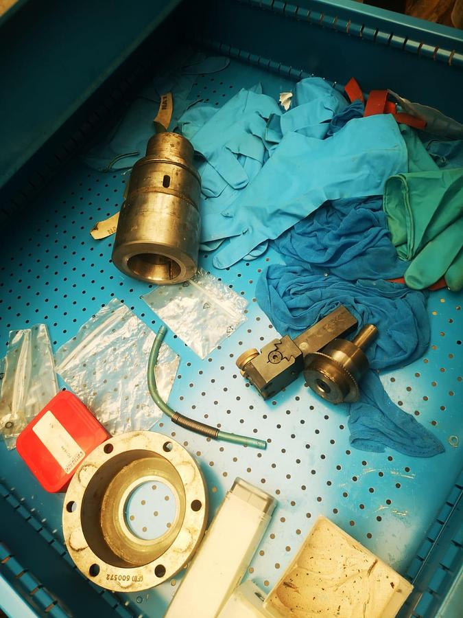 Used EMCO HYPERTURN 665 TWIN SPINDLE TWIN TURRET WITH BARR FEDER FULL DRAWER OF TOOLS