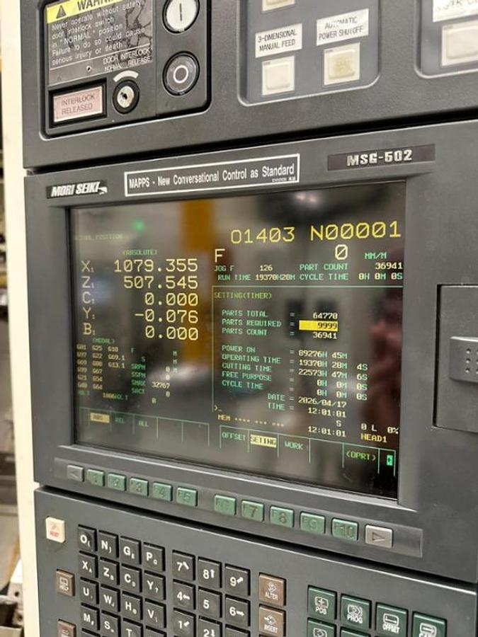 Used CNC LATHE TURNING AND MILLING -MORI SEIKI MT2000