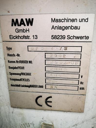 Used ALU  BELT GRINDING MACHINE -MAW