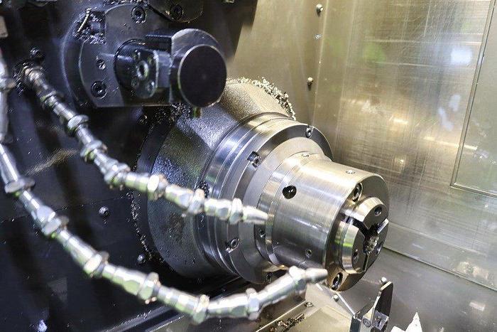 Used CNC LATHE INDEX ABC 42 WITH BAR FEEDER AND TOOLS