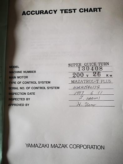 Used MAZAK SQT 30 MS TWIN SPINDLE -LOW HOURS