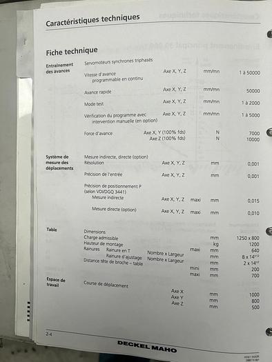 Used DMC 100V 3AXIS TOOL MILLING