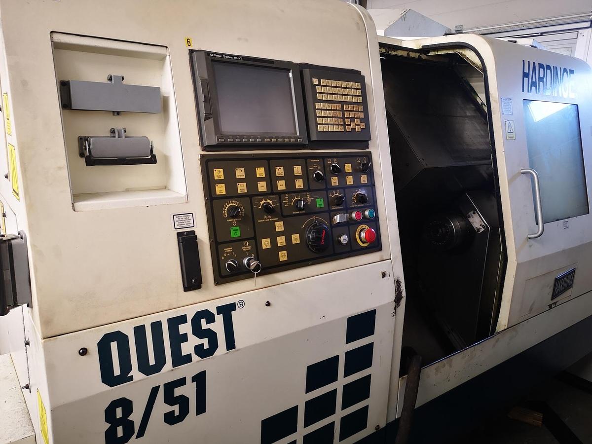 Used CNC LATHE - HARDINGE TWIN SPINDLE LATHE QUEST 8/51
