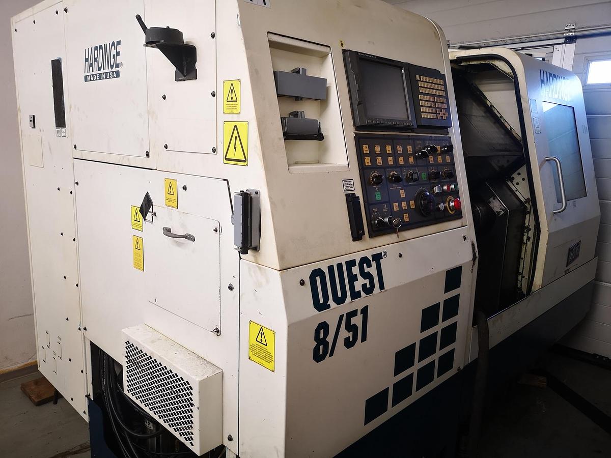 Used CNC LATHE - HARDINGE TWIN SPINDLE LATHE QUEST 8/51