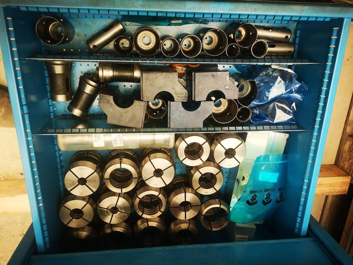 Used EMCO HYPERTURN 665 TWIN SPINDLE TWIN TURRET WITH BARR FEDER FULL DRAWER OF TOOLS