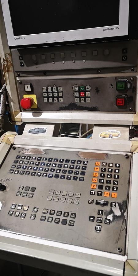 Used Technical data  Travel distances • X-axis (rotary table): 1,500 mm • Y-axis (vertical spindle): 1,300 mm • Z-axis (horizontal spindle): 750 mm  Control • CNC control: Control conversion to Heidenhain TNC 355 Conversion to Heidenhain TNC 415 possible  Automatic swivel head  (Switch between horizontal and vertical machining) Quill 120 mm Milling spindle holder SK 50 Speed 2,500 rpm  Year of manufacture 1994 • 2016 – General overhaul  Stepless NC rotary table • Rückle PKTF 55 • Clamping surface: 1500 x 1250 mm  Translated with DeepL.com (free version)