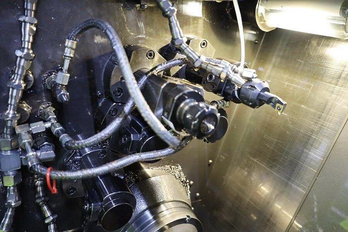 Used CNC LATHE INDEX ABC 42 WITH BAR FEEDER AND TOOLS