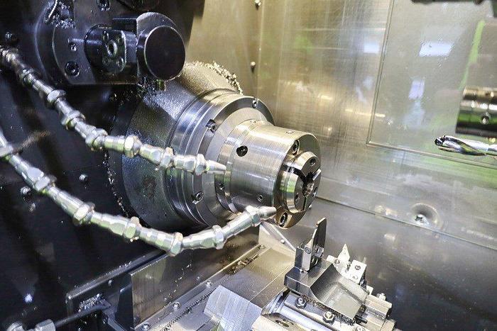 Used CNC LATHE INDEX ABC 42 WITH BAR FEEDER AND TOOLS