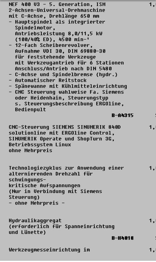 Used DMG NEF400 V3 5.Generation