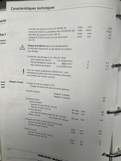 Used DMC 100V 3AXIS TOOL MILLING