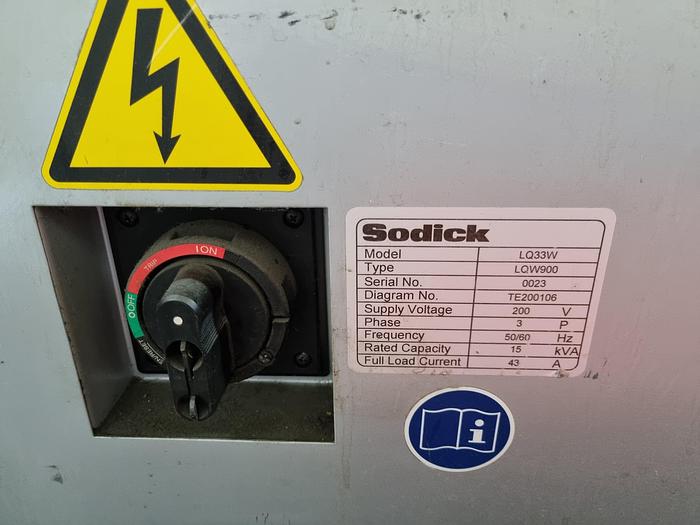 Used SODICK VIRE EROSION SODIC AQ900L